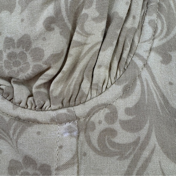 WeWoreWhat Beige Linen Blend Strapless Mini Dress Size 2 - Picture 13 of 15